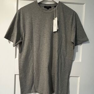 NWT VINCE MEN'S STRIPED GRAY T SHIRT TOP SHORT SLEEVE SMALL S NEW